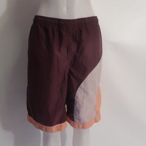 Mens Ben Sherman Brown Gray Brief Lined Swim Trunks Shorts XL *